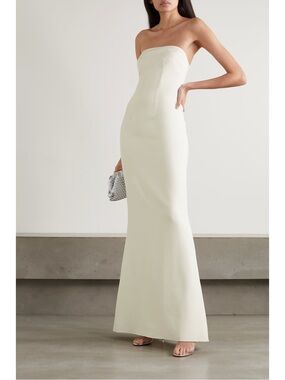 Safiyaa Strapless Crepe Gown